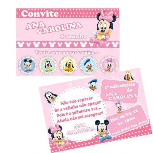 Convite Baby Disney