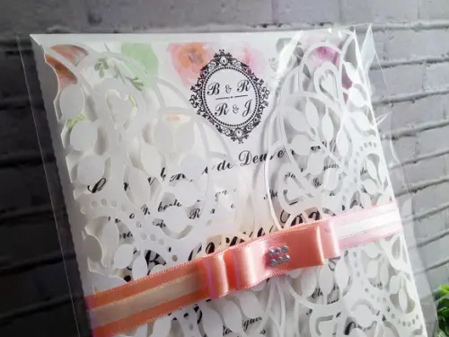 Convite Casamento Rendado