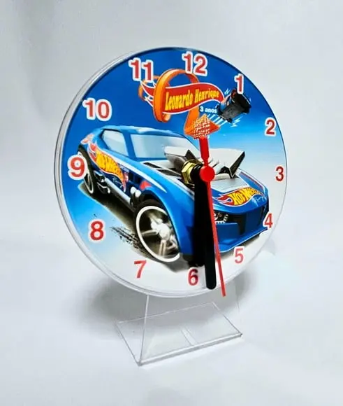 10 Relógio de Mesa Hot Wheels