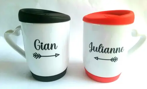 Caneca Sr e Sra - Tampa Fundo Silicone