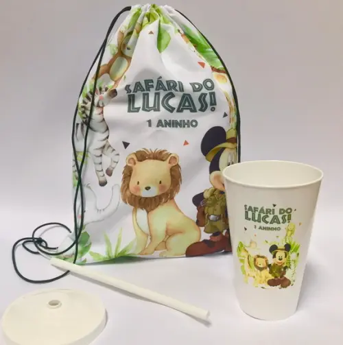 25 Kit Mochila + Copo Safari