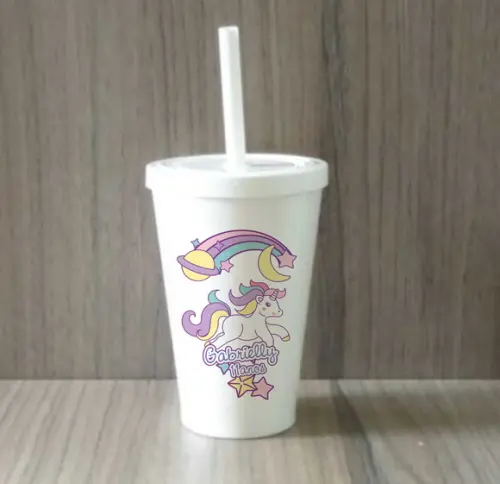 10 Copos Happy Unicórnio