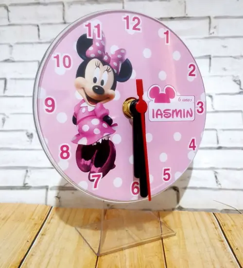 10 Relógios de Mesa Minnie Rosa