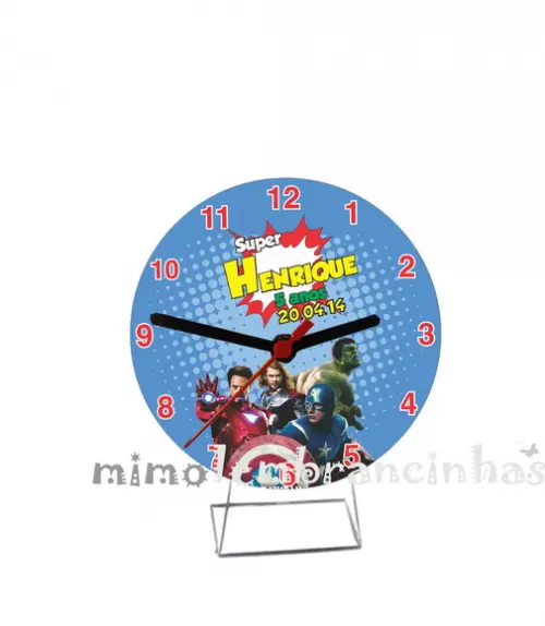 10 Relógios de Mesa Vingadores