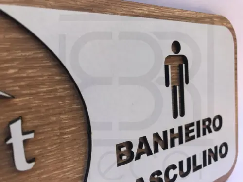 Placa de Identificação Banheiro Masculino