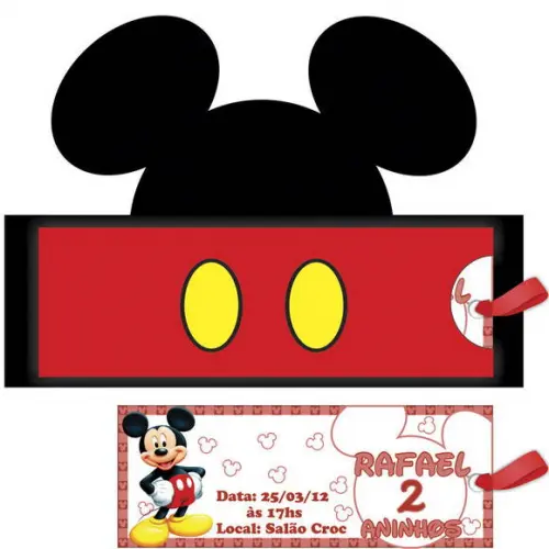 Convite Rosto Mickey