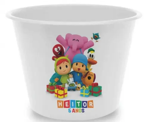 35 Baldes de Pipoca Pocoyo - Impressão Direta