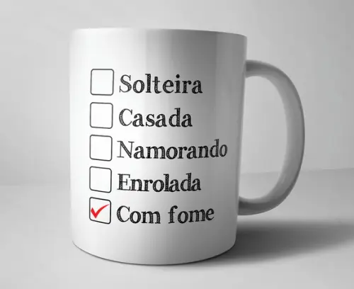 Caneca Com Fome - Divertida