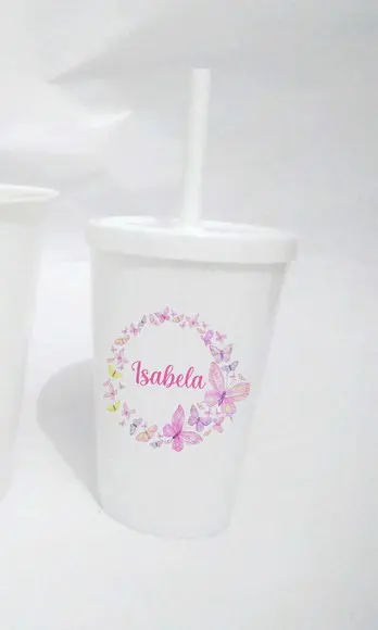 10 Copos Jardim de Borboletas