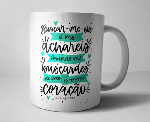 Caneca Religião buscar me eis e me achareis