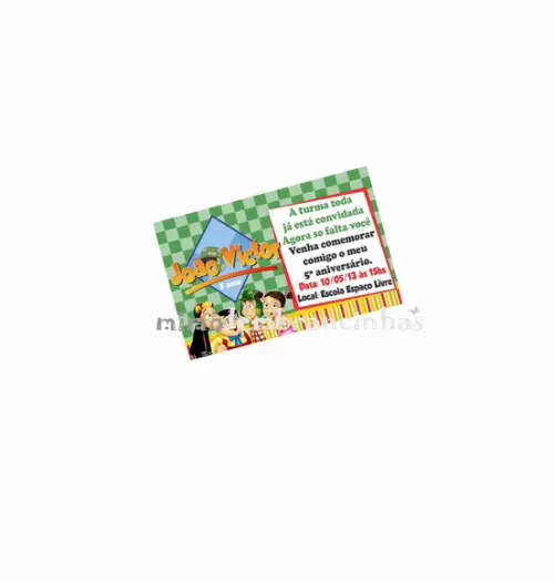 Convite 10x15cm Chaves