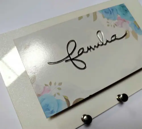 Porta Chaves Família - Floral Azul