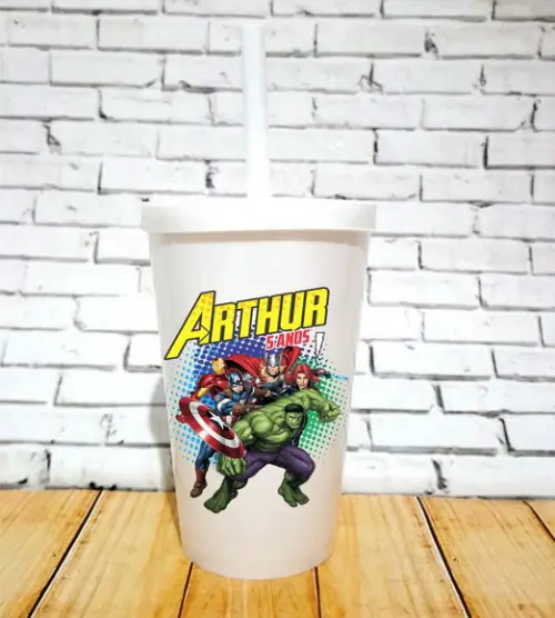 10 Copos Happy Vingadores