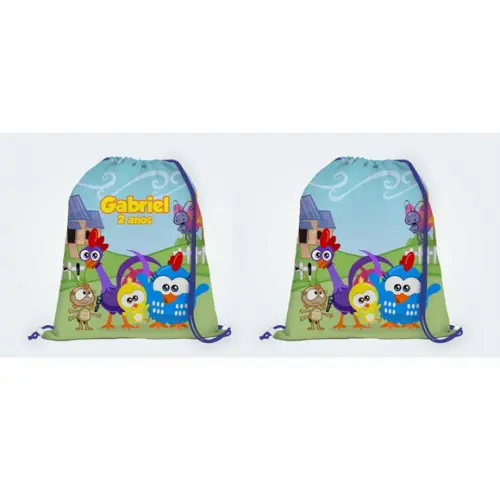 10 Mochila Galinha Pintadinha Mini- Grande