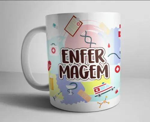 Caneca Enfermagem - Porcelana