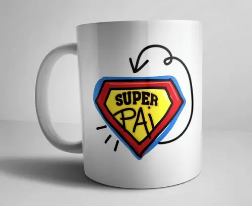 Caneca de Porcelana Super Pai