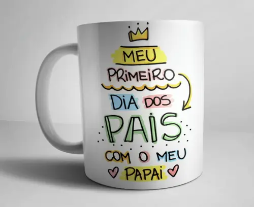 Caneca de Porcelana Feliz dia dos Pais