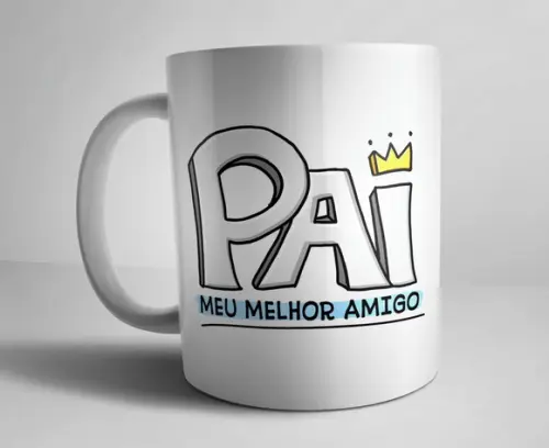 Caneca de Porcelana Feliz dia dos Pais