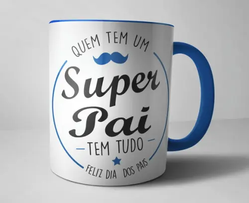 Caneca de Porcelana Feliz dia dos Pais