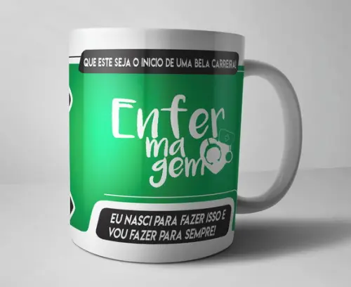 Caneca Enfermagem - Porcelana