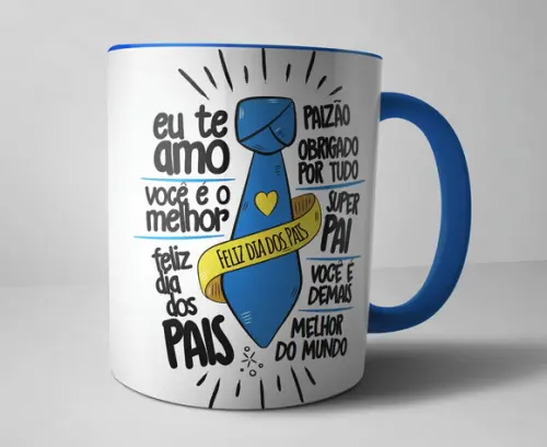 Caneca de Porcelana Feliz dia dos Pais