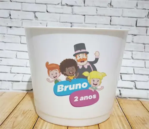 10 Baldes de Pipoca Mundo Bita - Impressão Direta
