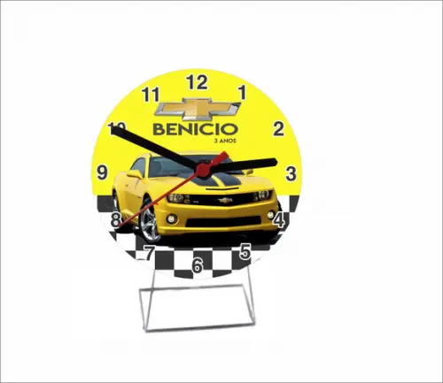 10 Relógios de Mesa Camaro Amarelo