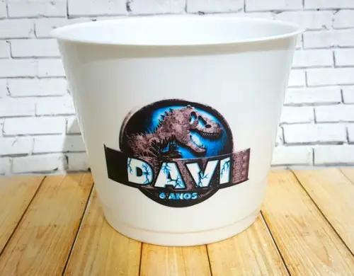 10 Baldes de Pipoca Jurassic World - Impressão Direta