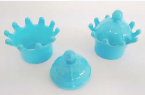 Mini Coroa Leitosa Azul e Rosa