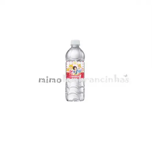 Rótulo água Princesas