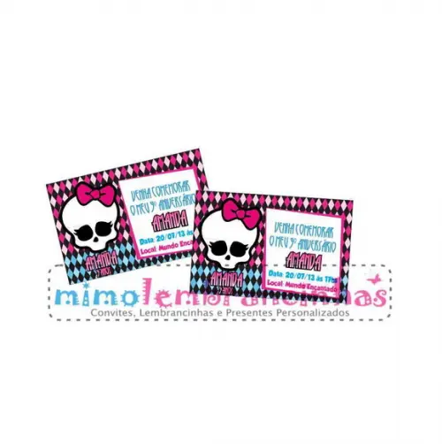 Convite 10x15cm Monster High