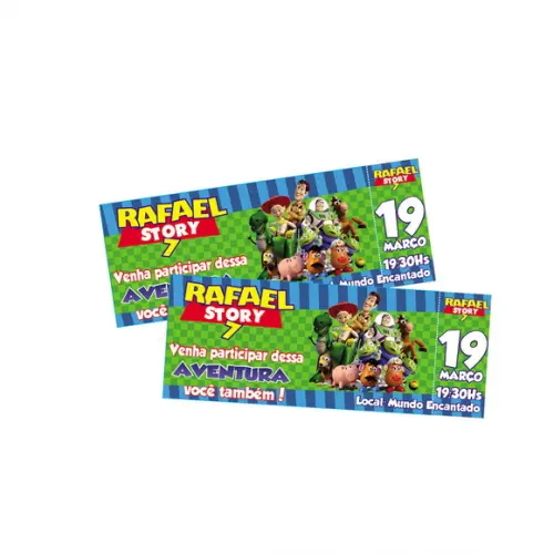 Convite Ingresso Toy Story