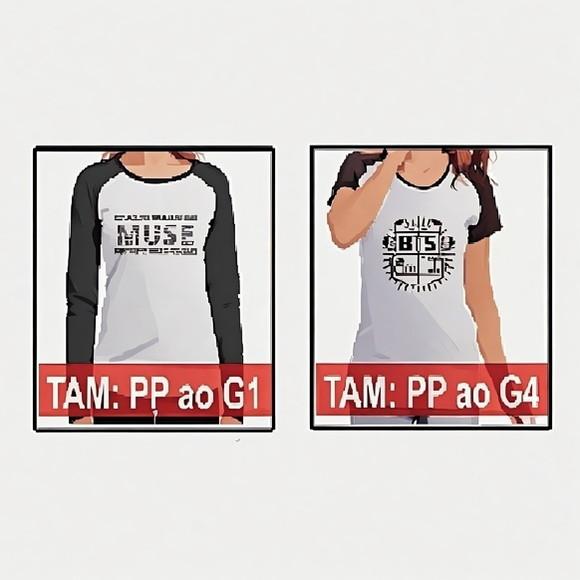 (molde Digital) Baby Look Feminina Manga Longa e Baby Look T