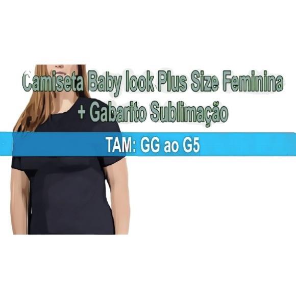 (molde Digital) Baby Look Tradicional Fem. Plus Size