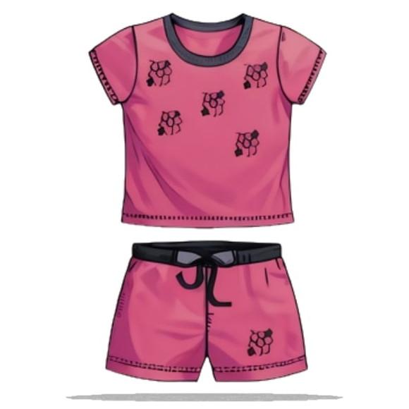 (molde em Pdf) Baby Look e Short Fem Infantil 2 a 16 Anos