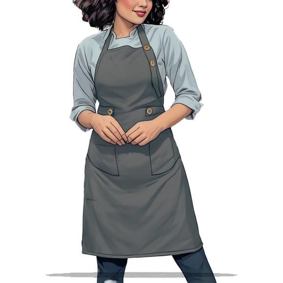 (molde em Pdf) Avental Cozinha Fem Lindo P ao Xxg