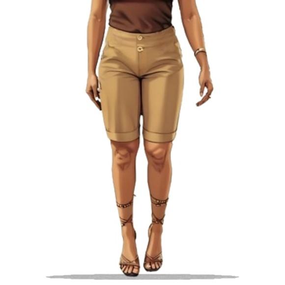 (molde em Pdf) Bermuda Social Feminina Adulto 36 ao 48