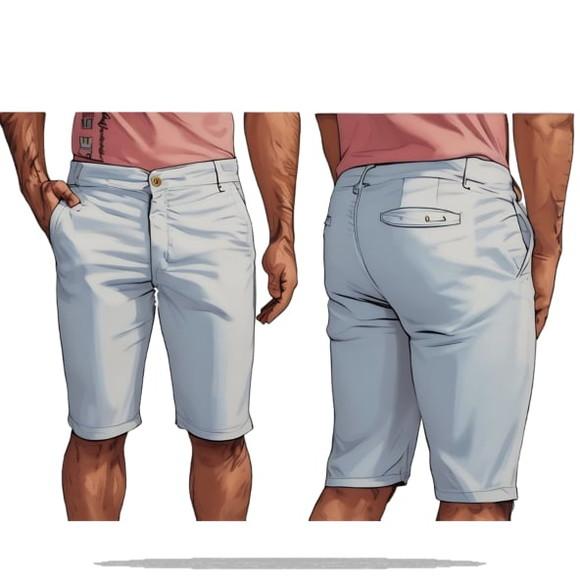 (molde em Pdf) Bermuda Social Masculina Adulto 38 ao 48
