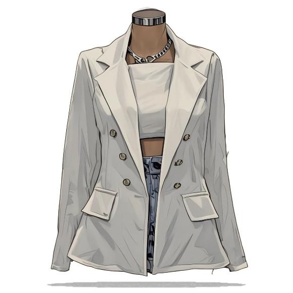 (molde em Pdf) Blazer Fem Blogueira Adulto do P ao Gg