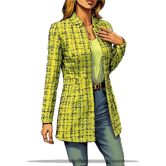 (molde em Pdf) Blazer Fem Adulto Longo do P ao Xxg