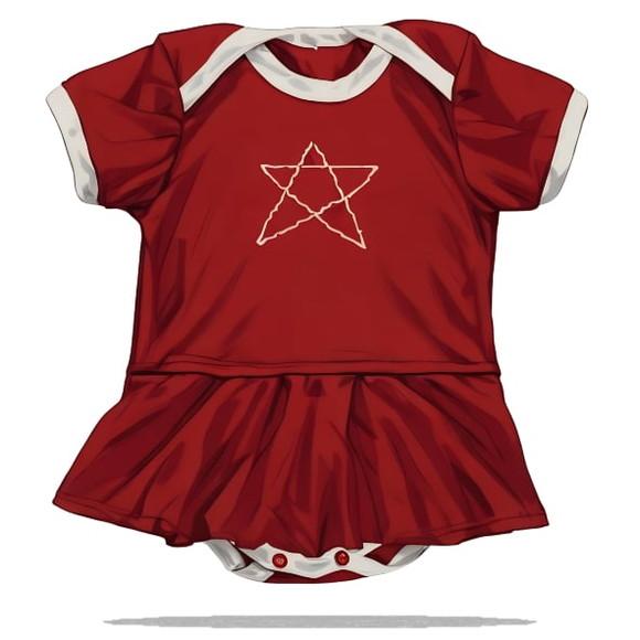 (molde em Pdf) Body Bebê com Saia Noel do P a 4 Anos