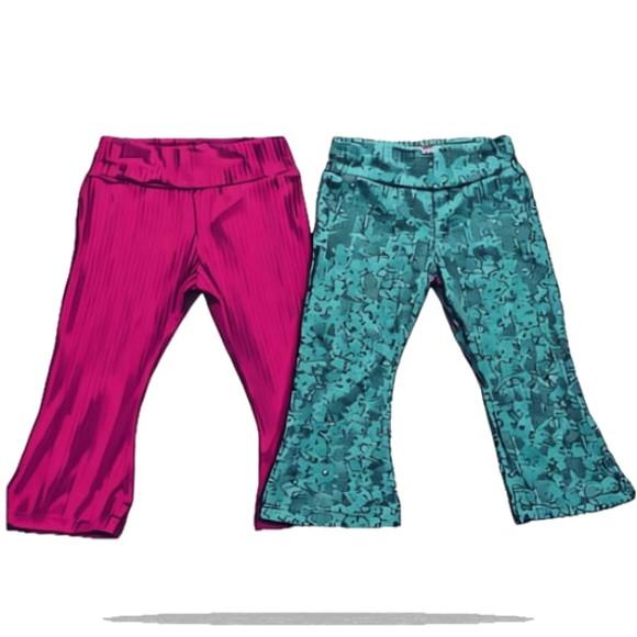 (molde em Pdf) Calça Flare Bebê P ao Gg