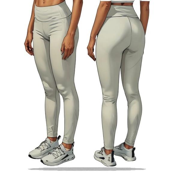 (molde em Pdf) Calça Legging Infantil Cós Alto 2 ao 14