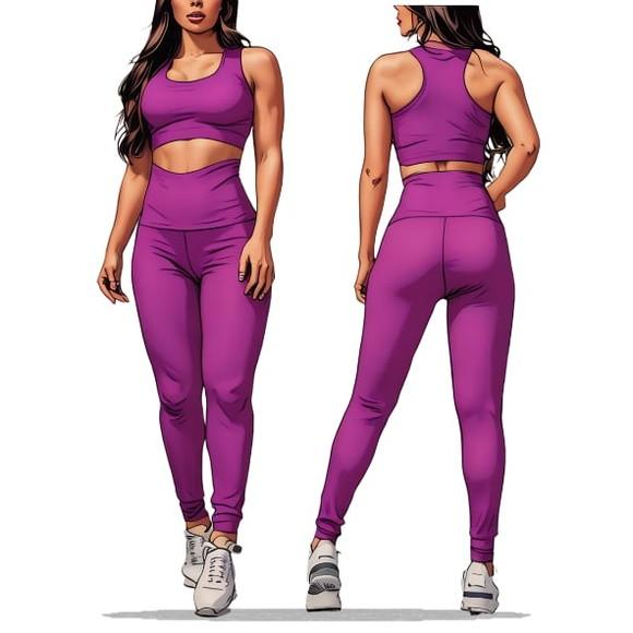 (molde em Pdf) Calça Legging + Cropped Fitness Pp ao Xg
