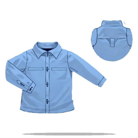 (molde em Pdf) Camisa Social Infantil m Longa 2 a 14 Anos