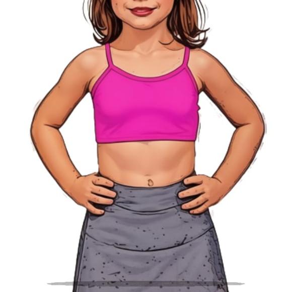 (molde em Pdf) Top Cropped Alcinha Inf 2 ao 14