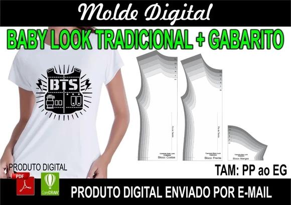 Baby Look Tradicional Feminina (molde Digital)