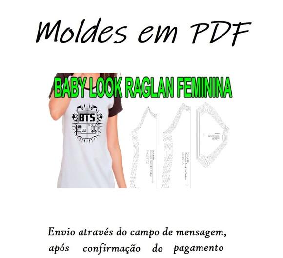 Baby Look Raglan Feminina (molde Digital)