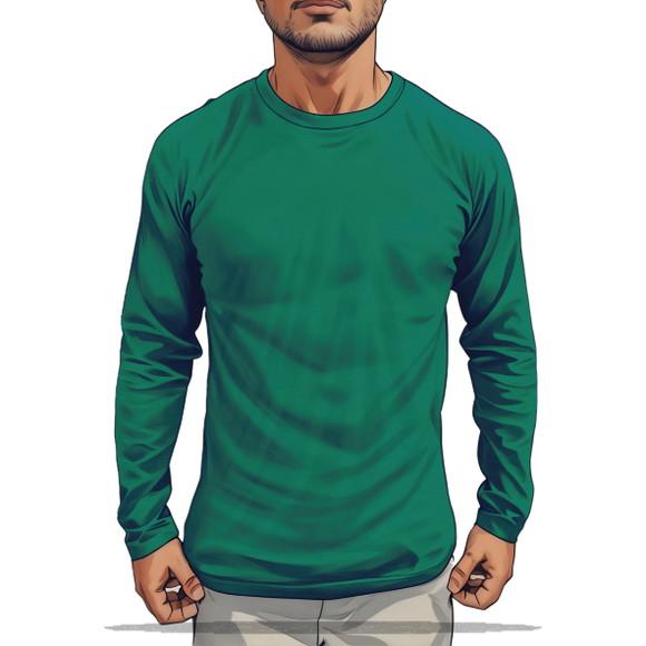 Digital em pdf Camiseta m Longa Gola Careca Pp-gg