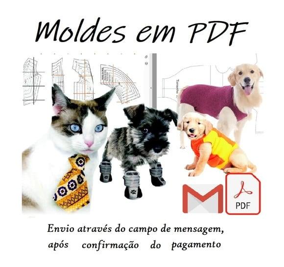 Kit 25 Moldes Modelagem Pet Cães E Gatos Roupas + Cirúrgicas